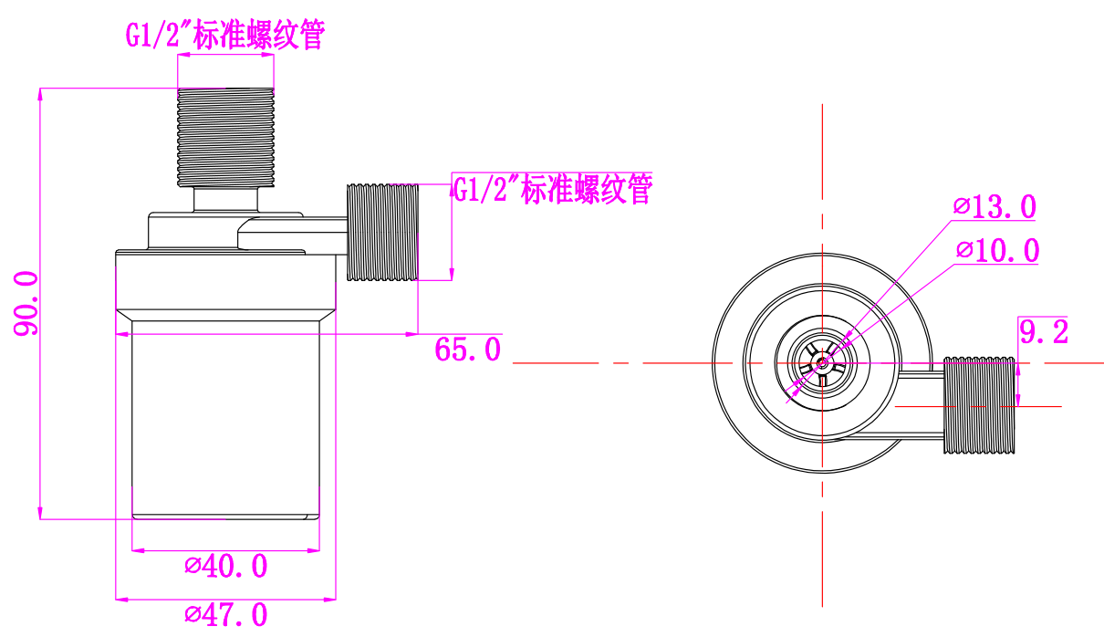 ZL38-39BG 無刷直流水泵平面圖